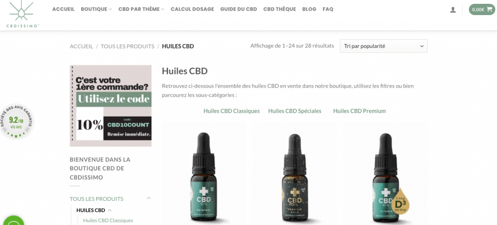 CBDISSIMO - Huiles de CBD