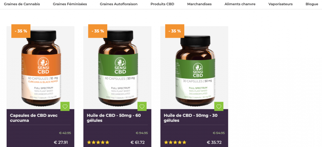Sensi Seeds - Produits CBD