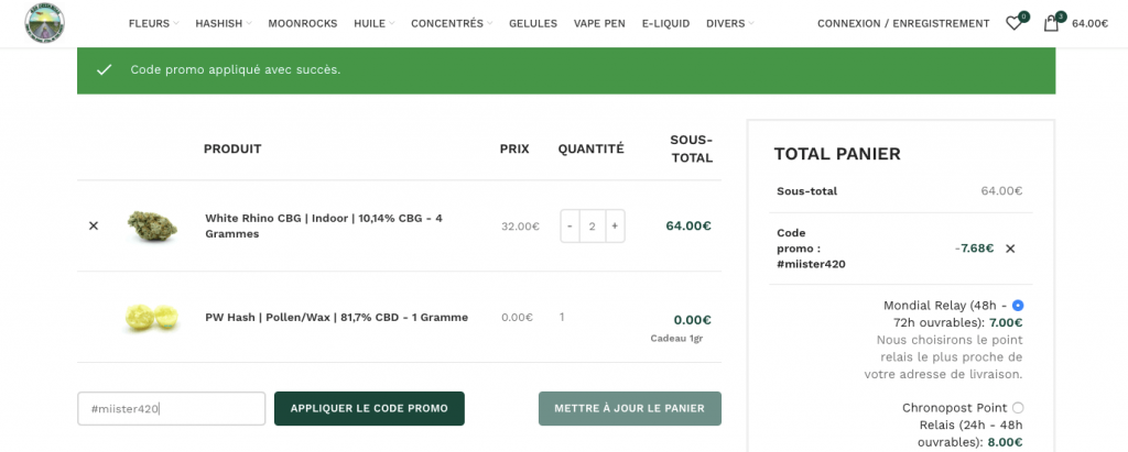 420 green road - Panier - Code pro : #miister420