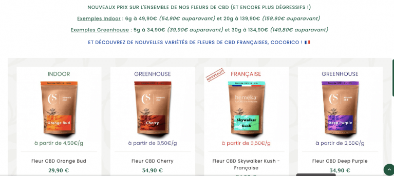 saveurs cbd - fleurs cbd