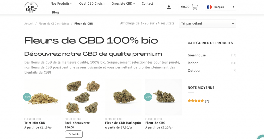 Pure Extract - Fleurs de CBD