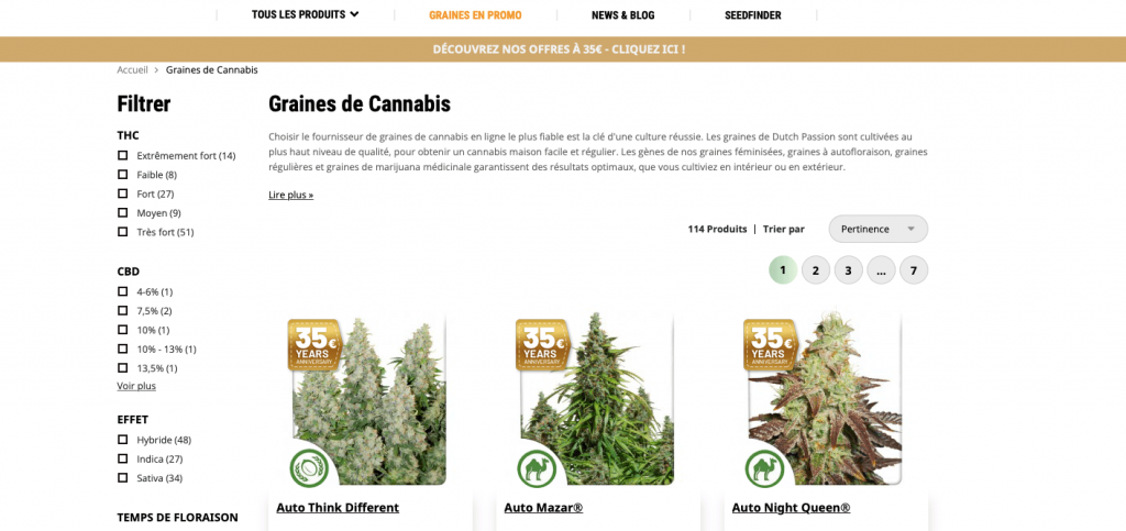 Dutch Passion - produits CBD