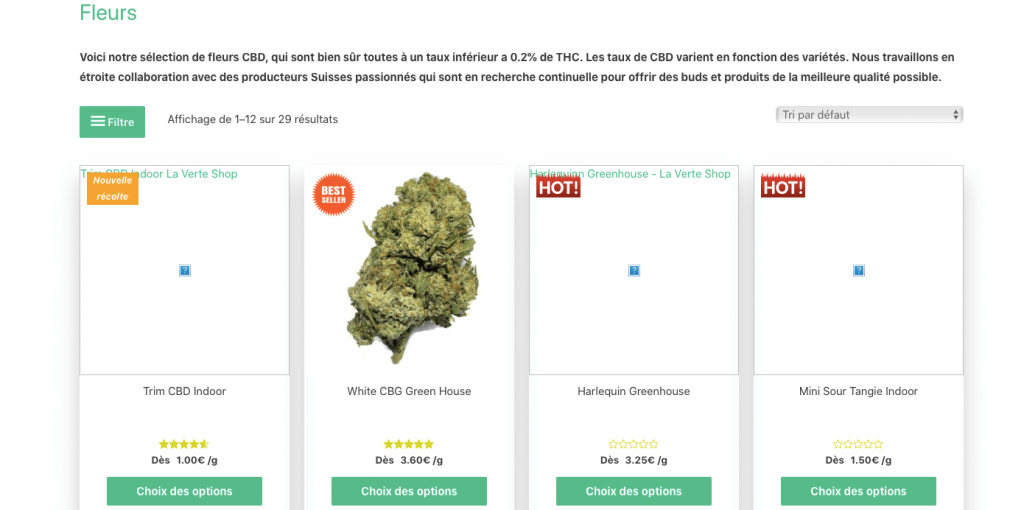 La verte shop - Fleurs CBD