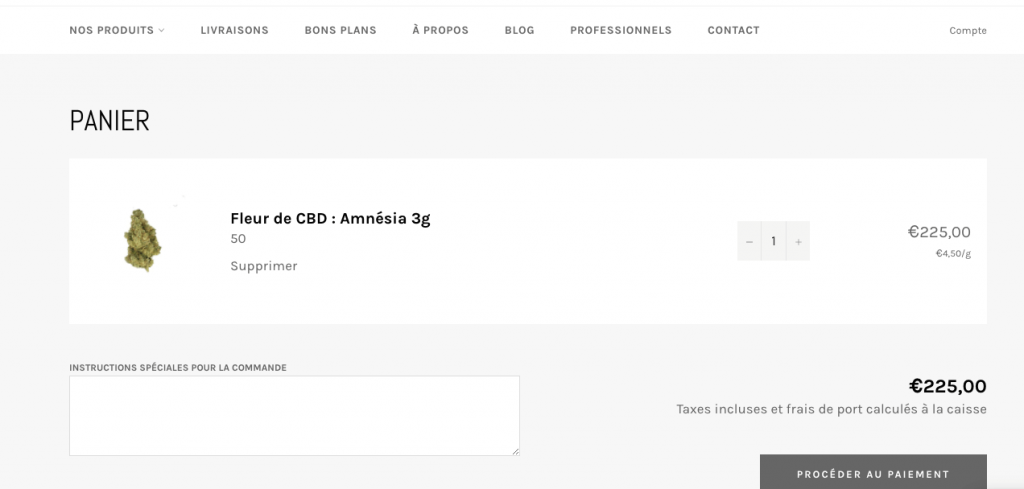 CBD Bicyclette - Panier