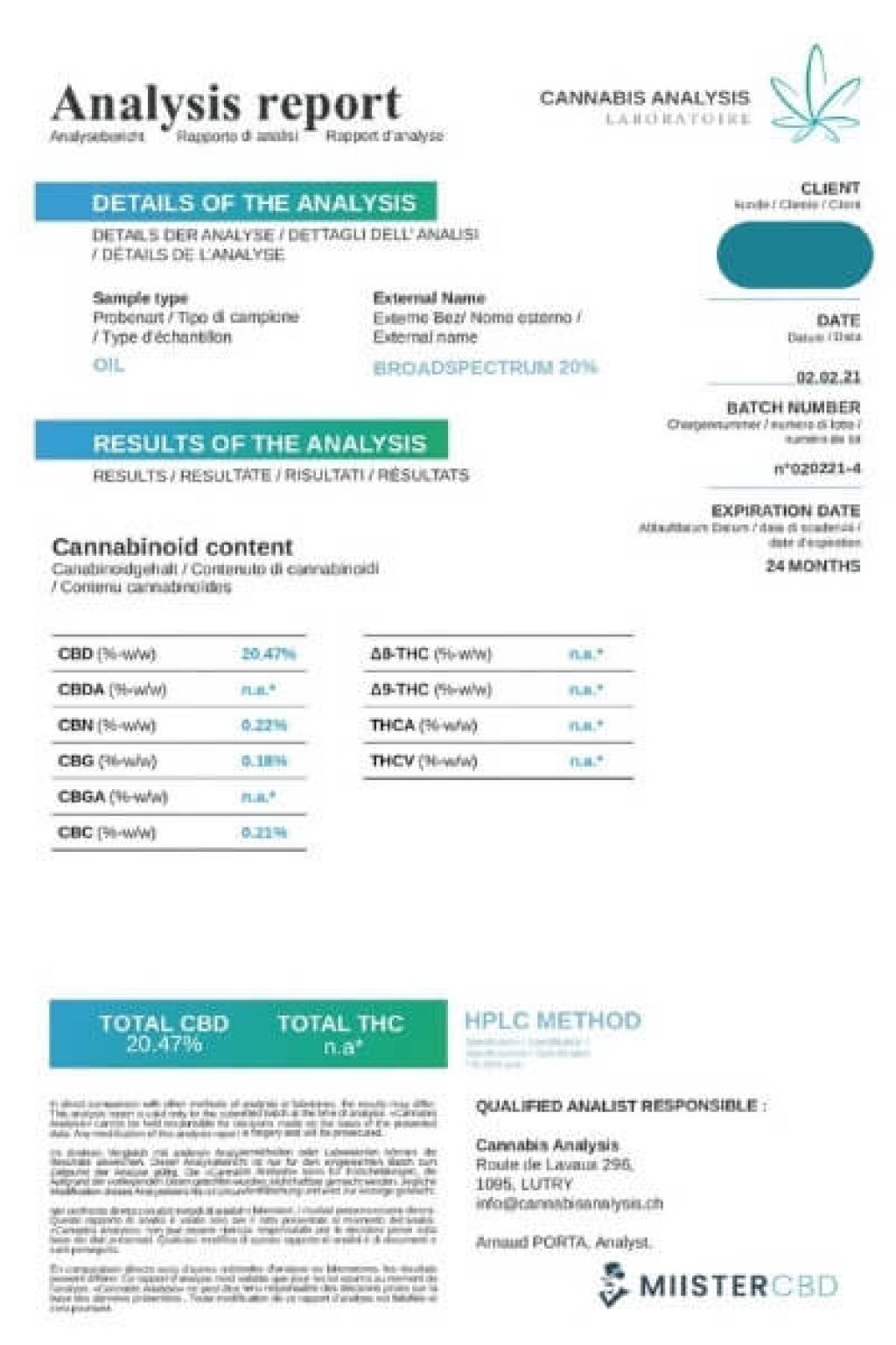 Comment lire le certificat d'analyse CBD d'un labo ? Nos conseils