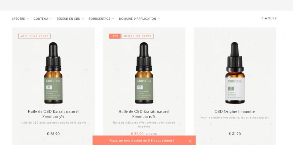 CBD VItal - produits