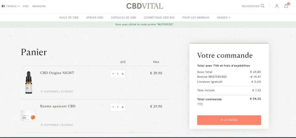 CBD Vital - Code promo