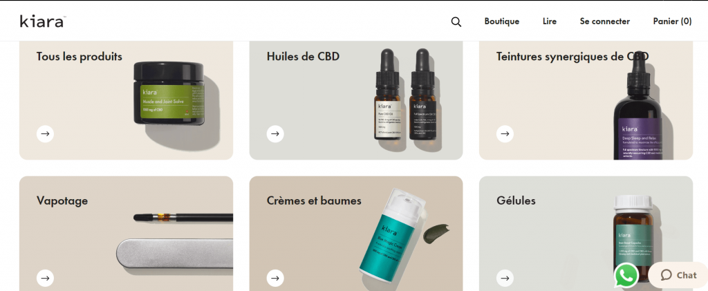 Kiara - Produits CBD