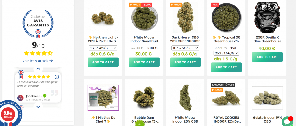 shopcbdpascherecom - Fleur CBD