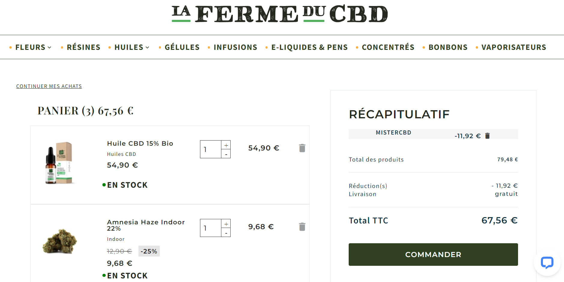 panier la ferme du cbd
