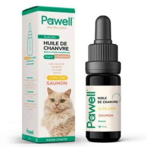 Huile CBD pour chat au saumon Pawell