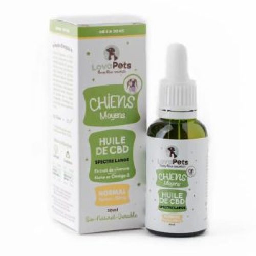 Huile de CBD bio pour petit chien Lovapets
