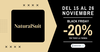 Obtén una flor sorpresa de Natural Suit para el Black Friday además de un 20% de descuento